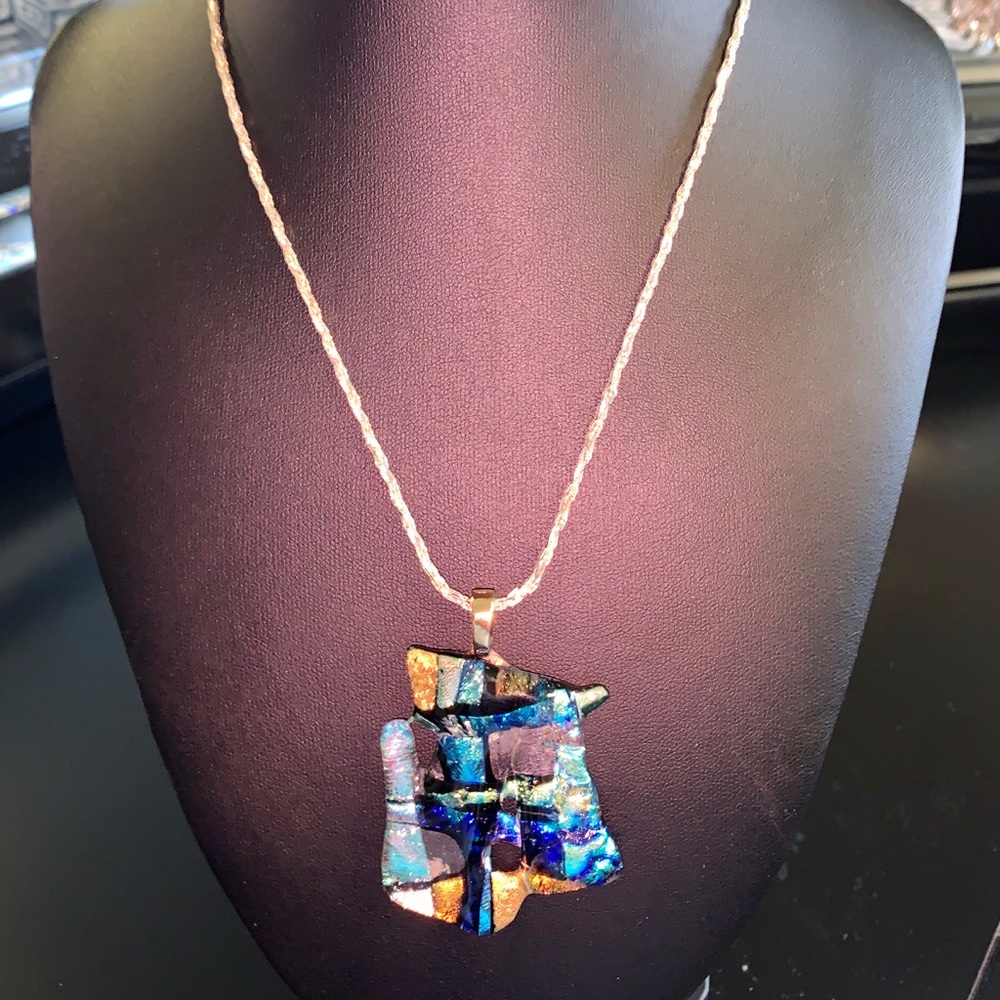 Beautiful Multi-Colored Glass Pendant